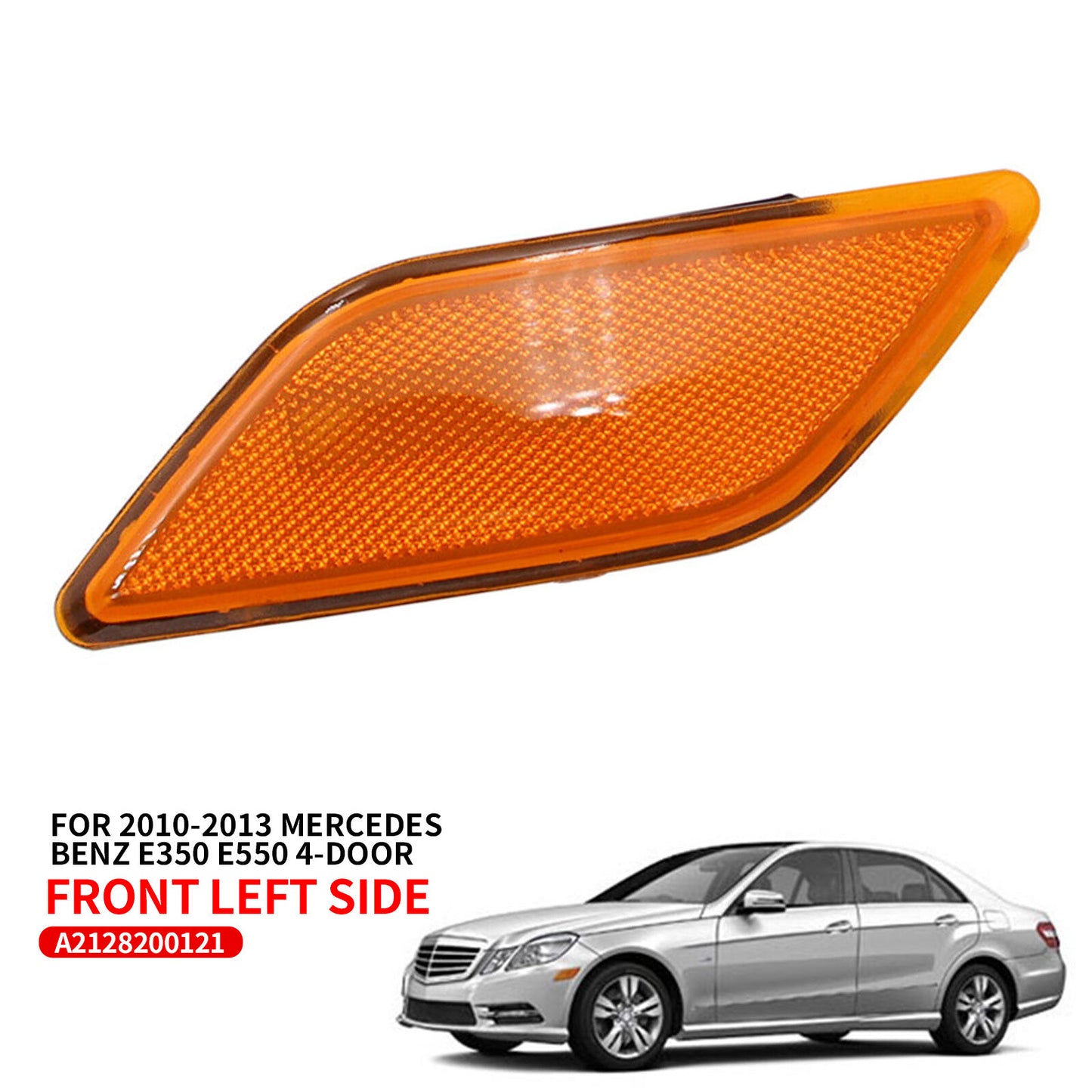 Front Left Side Marker Light Fit for Mercedes-Benz W212 E-Class 4-Door 2010-2013