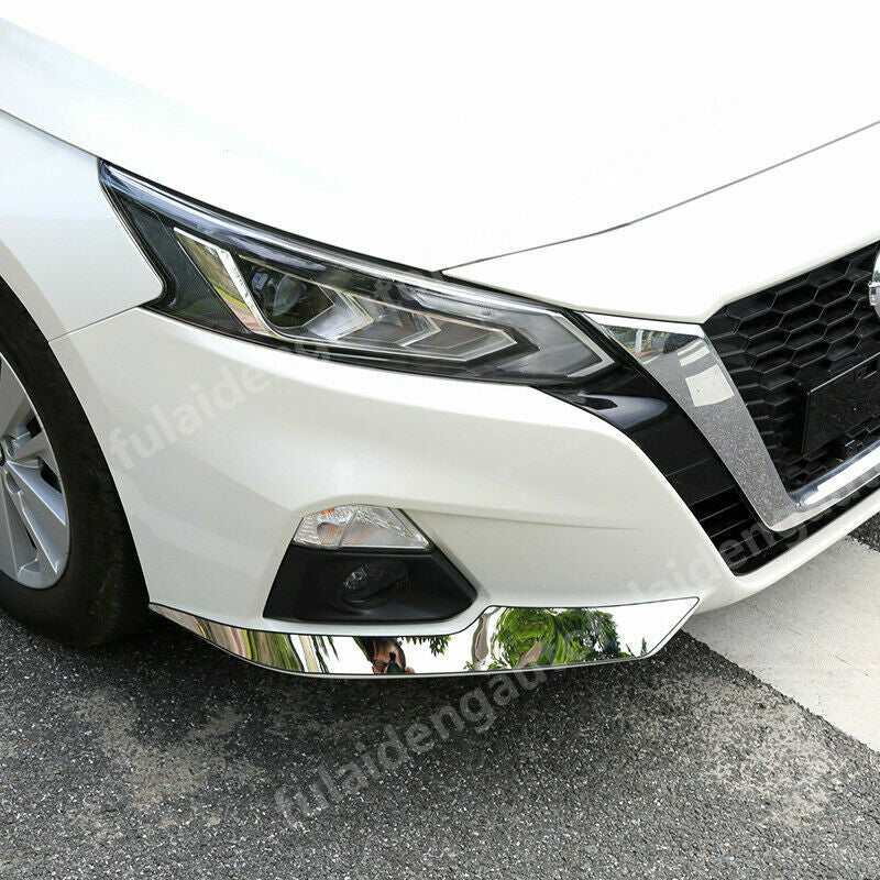for Nissan Altima 2019-2022 Chrome S.Steel Front Bumper Lip Guard Cover Trims