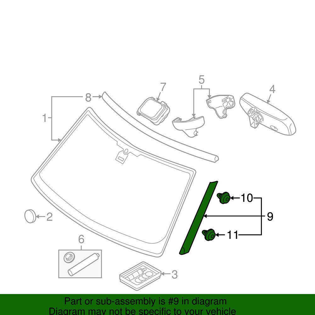 Front Wind Shield A Pillar Trim Molding for Land Rover Discovery 3 Discovery 4