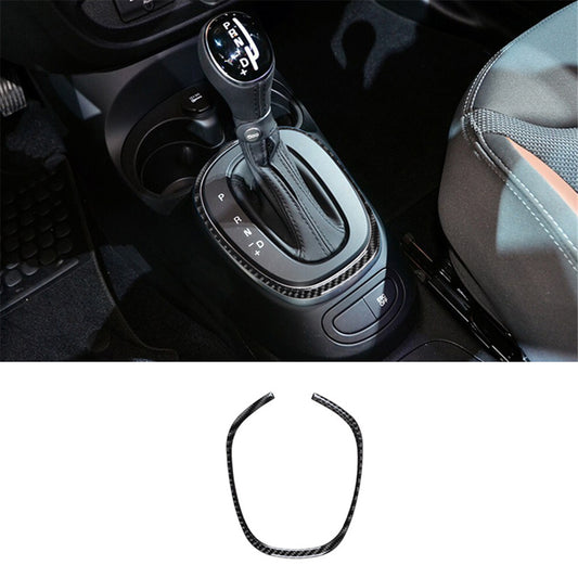 Carbon Fiber Gear Shift Transmission Suround Cover Trim For 2014-2017 for Fiat 500L