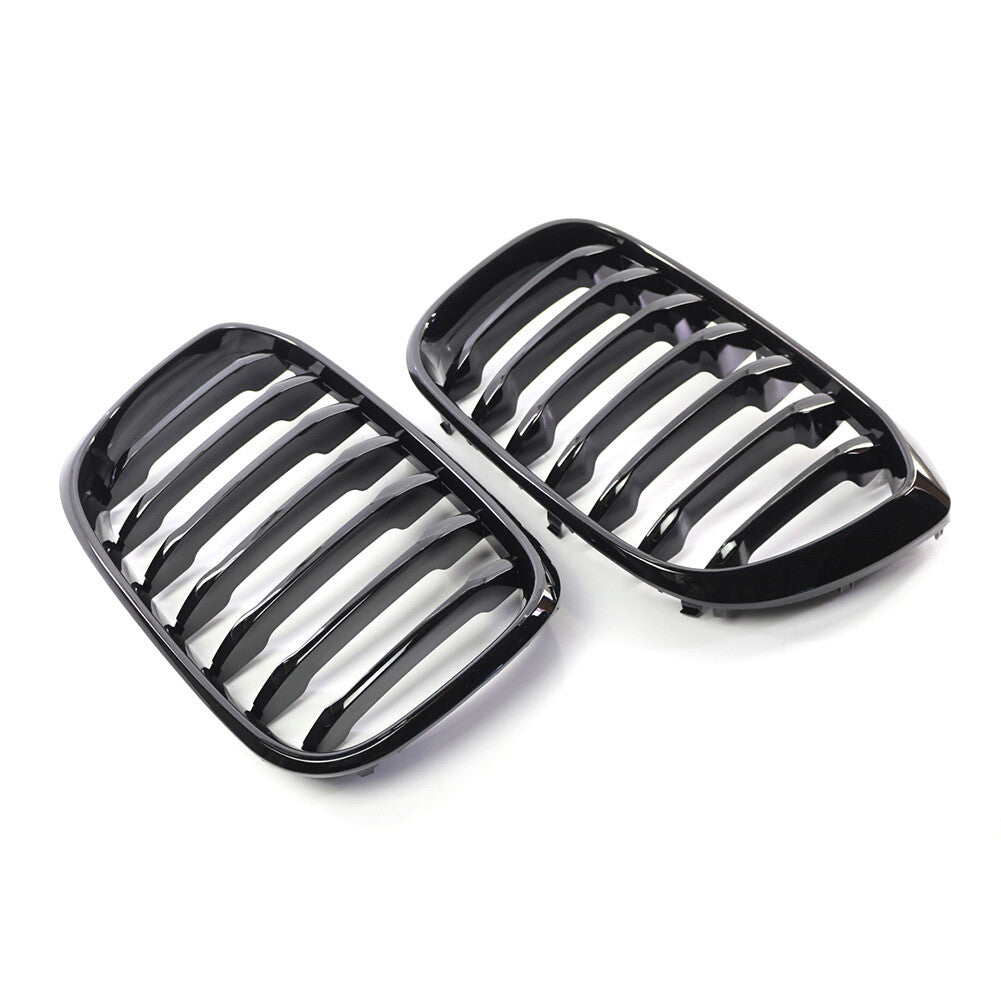 Front Kidney Middle Grille Grill Fit for BMW X3 G01 X4 G02 2018-2021 Glossy Black