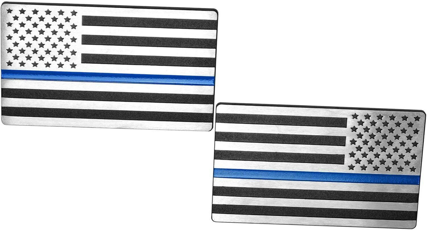 Car side fender rear boot badge chrome black and blue American flag applicable to  for ford