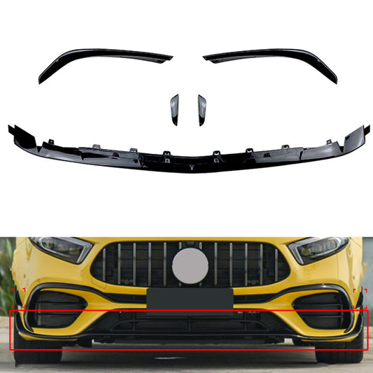Front Bumper Lip Kit for Mercedes-Benz A-class W177 A45 2019-2021 2020