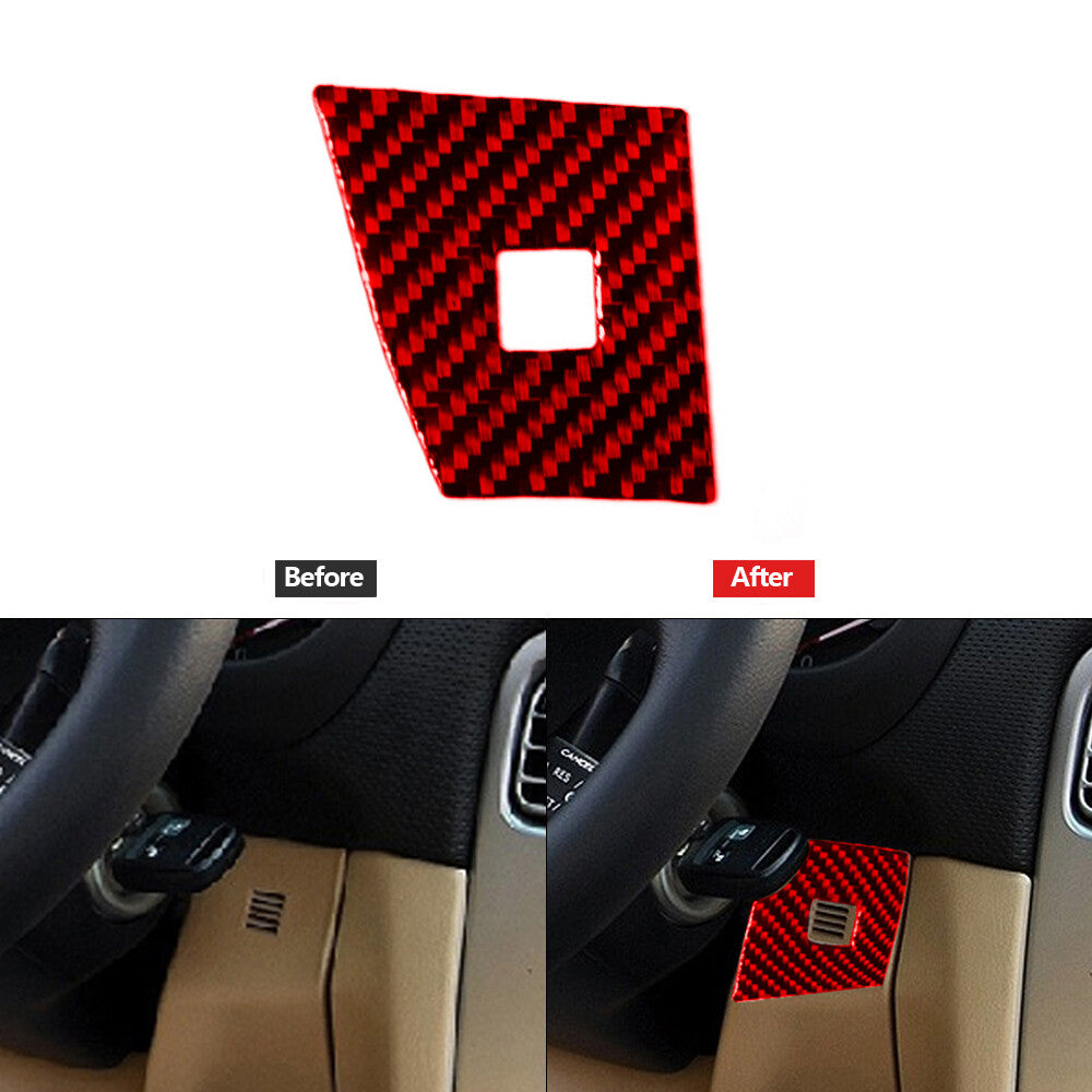 Red Carbon Fiber Right of Steering Wheel Trim Cover for Subaru Forester 2005-08