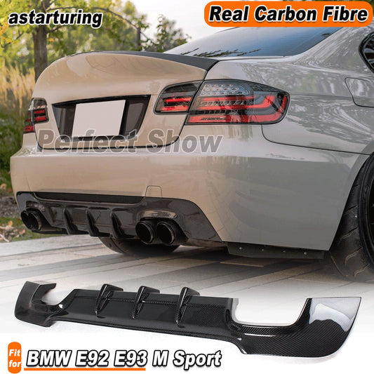 Carbon Fiber Rear Diffuser Quad Fit for BMW E92 E93 335i M-Tech M Sport Bumper