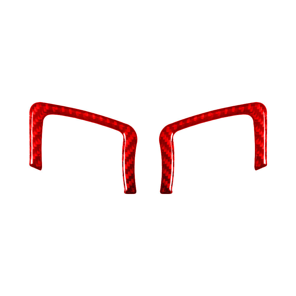 Red Carbon Fiber Rear Door Handle Top Trim for Land Rover Discovery Sport 15-19