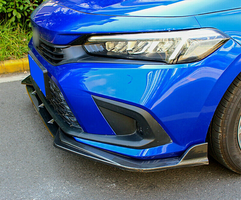 3p for Honda for Civic 2022 2023 Carbon Fiber Front Bumper Body Splitter Spoiler Lip