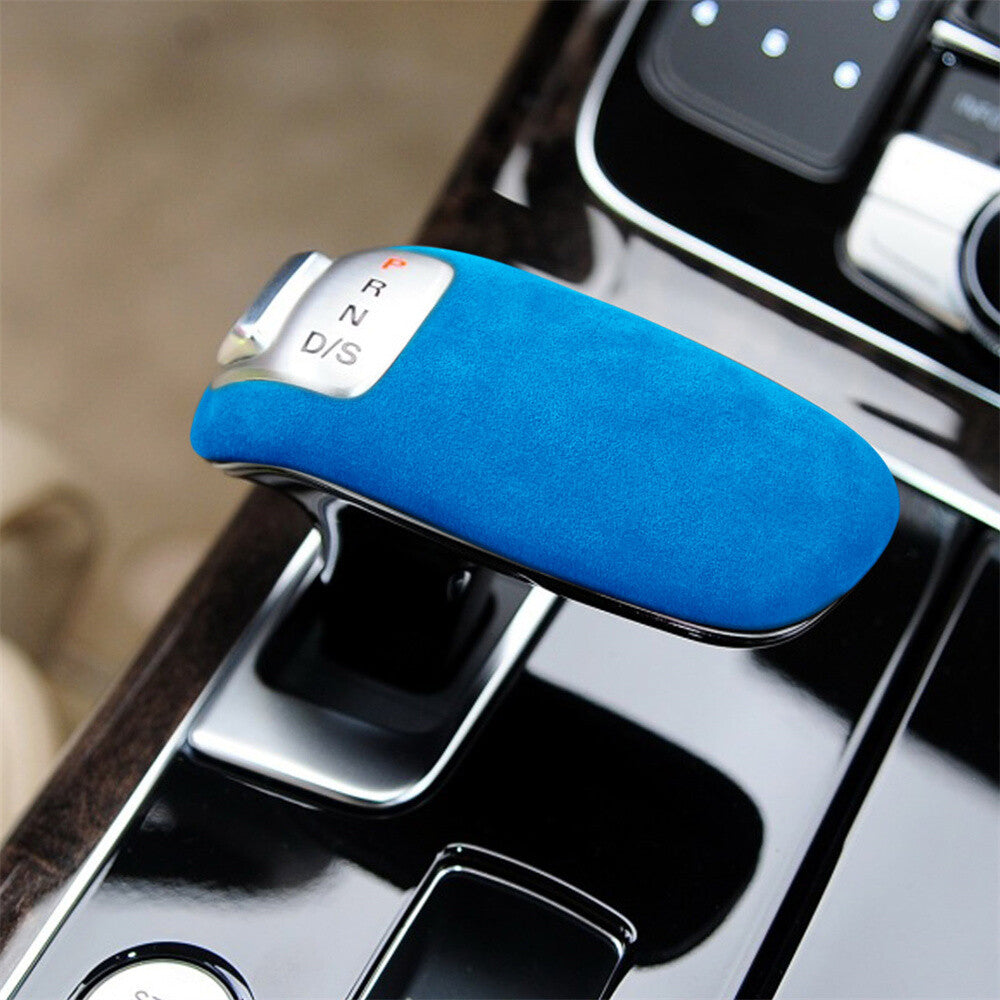 Suede Blue Console Gear Shift Knob Panel Cover for Audi for A8 2011-2017 Accessories