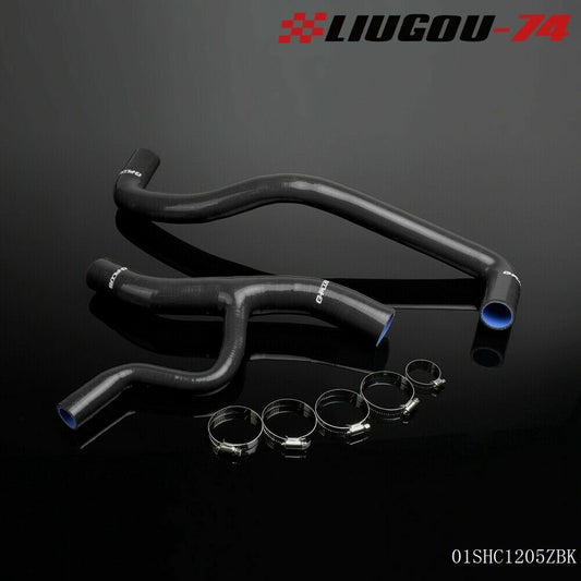 Fits 1996-04 for Ford for Mustang GT V8 Black Silicone Radiator Coolant Hose Kit (2 Pieces)