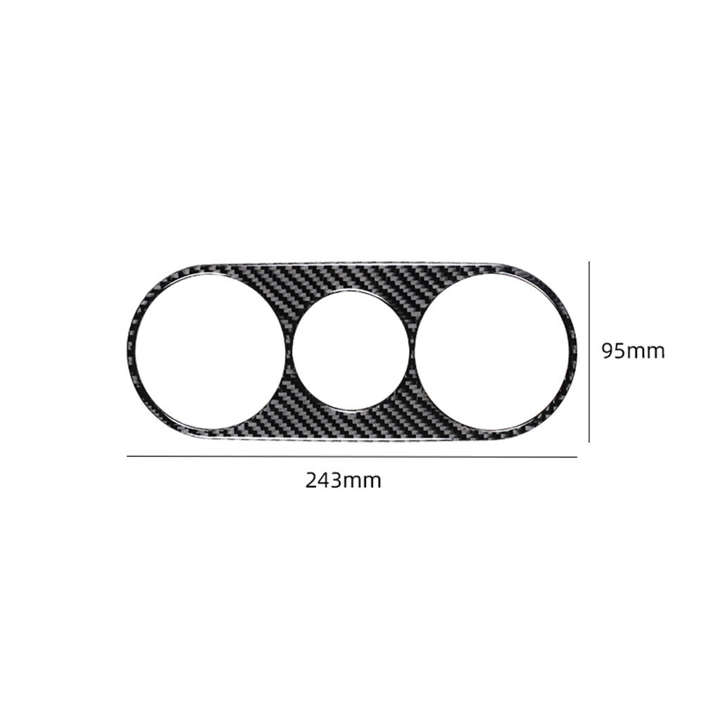 Carbon Fiber Console Rear Air Vent Outlet Cover Fit for Ford F-150 FX4 2004-2008