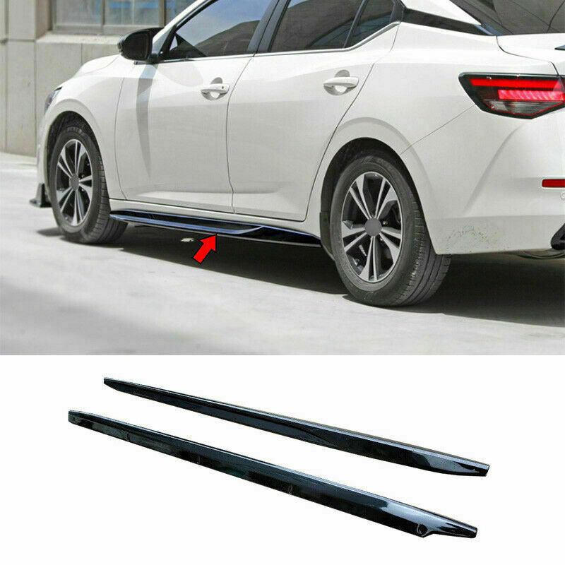 Glossy Black Side Skirt Bodykit Spoiler Guard for Nissan Sentra Sylphy 2020-2022