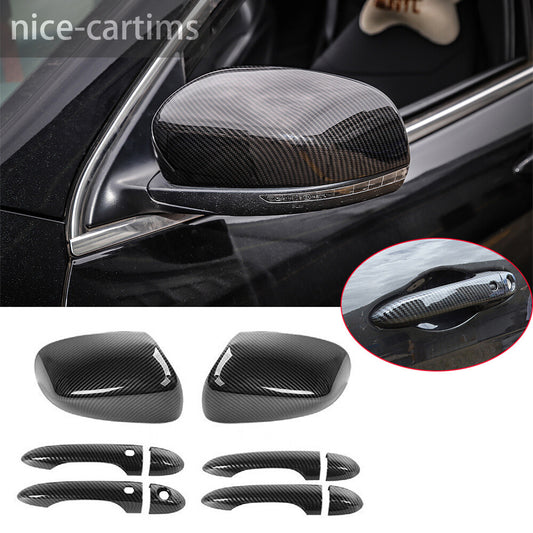 ABS Side Rearview Mirror Door Handle Trim for Jeep Cherokee 2014+ Compass 2017+