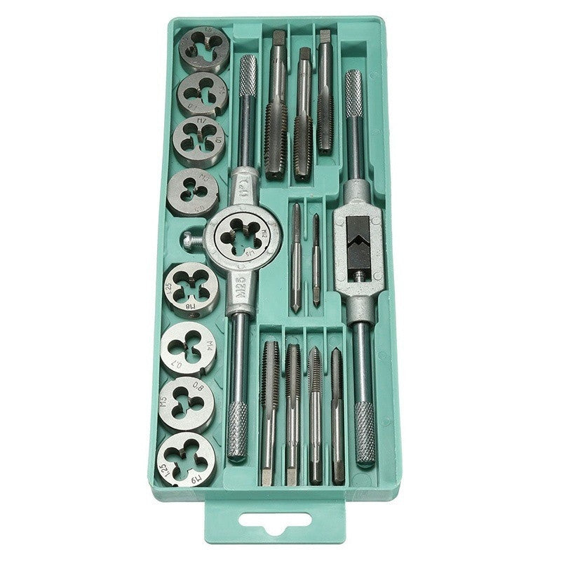 Car Metric Hand Tap Die Set M3-M12 Screw Thread Plugs Straight Taper Reamer Tool