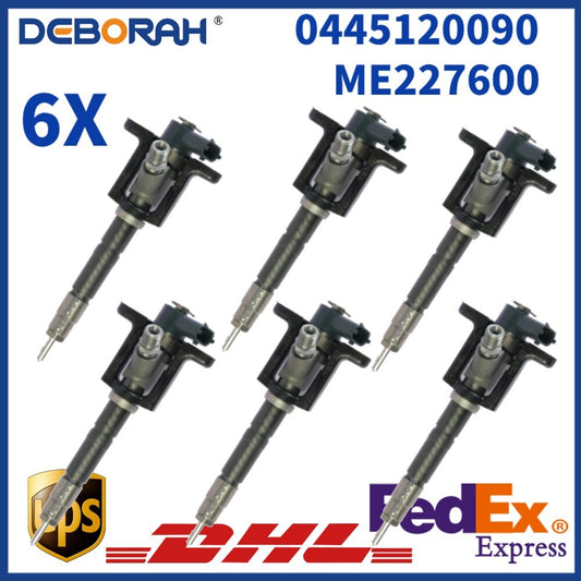 6PCS 0445120090 Diesel Injector Set ME227600 for Mitsubishi ME227600 ME225190 MB