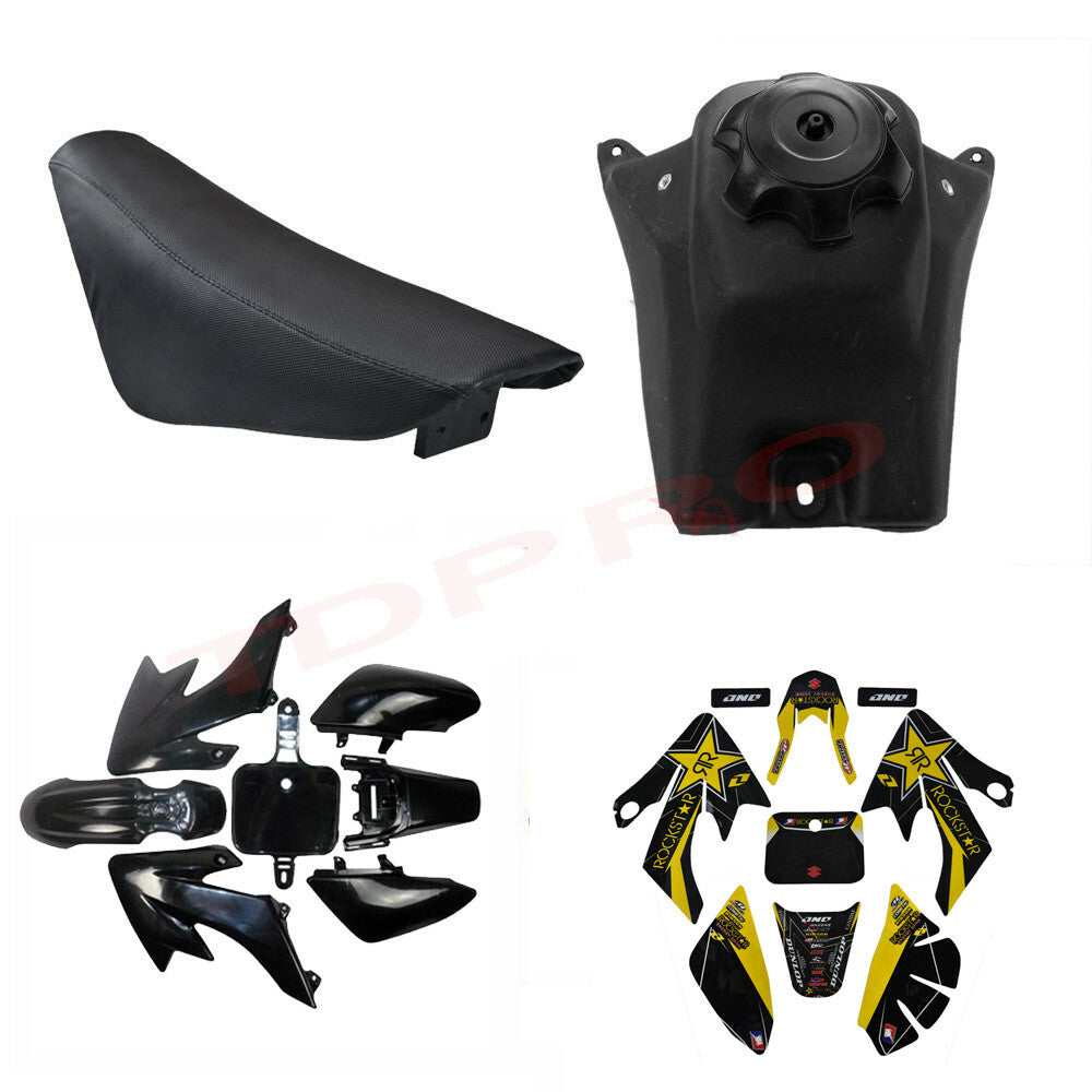 CRF50 Plastics Sticker Kit Fuel Tank  for Seat Pit Dirt Bike 110cc 125cc Atomik SSR