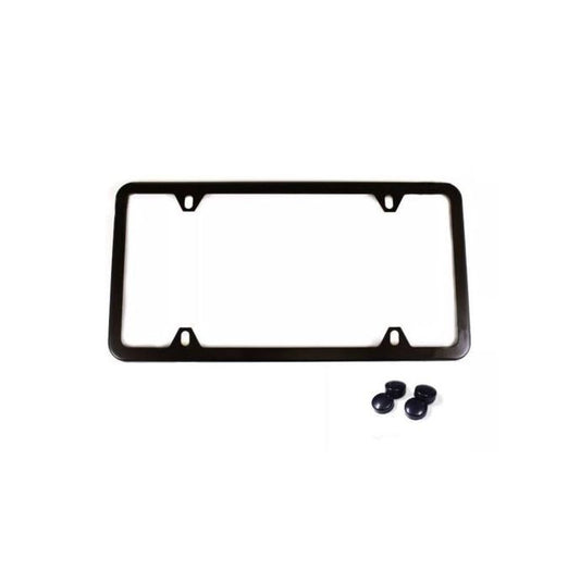 1 piece car license plate frame cover cap trunk 4-hole black for Volvo