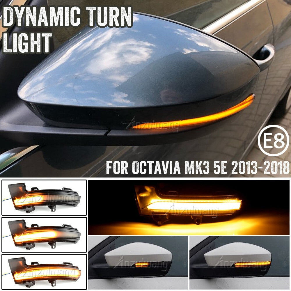 Dynamic Turn Signal Light for Skoda Octavia MK3 5E 2013 2014 2015 2016 2017 2018