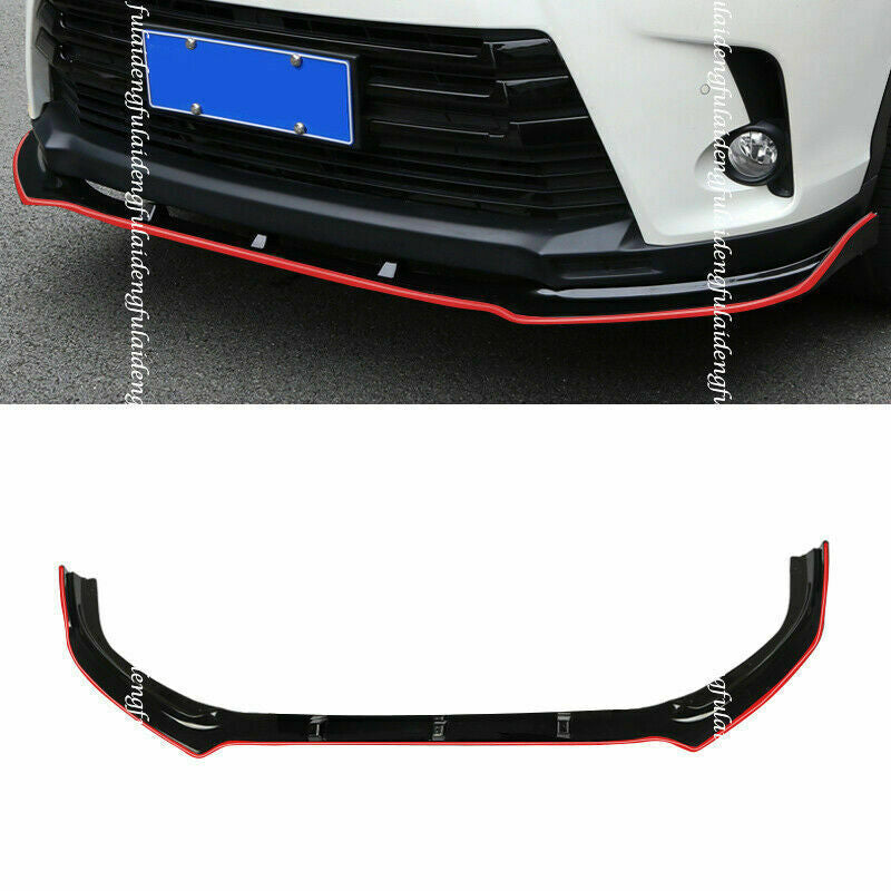 3X Front Bumper Lower Lip Spoiler Splitter Trim for Toyota Highlander 2017-2019