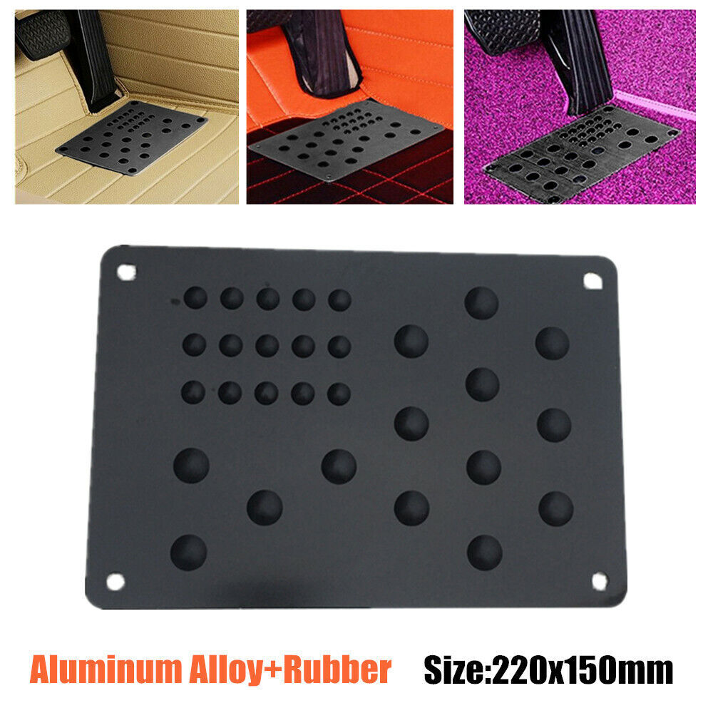 1-piece pack of aluminum car floor mats, carpets, heel pads, pedal pads, 220x150mm screws