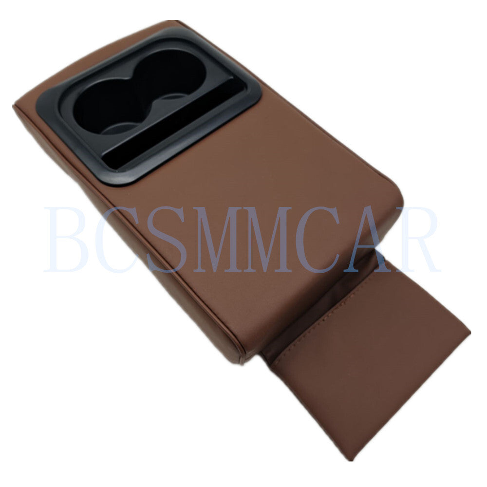 Leather Car Armrest Lid Cushion Cover Center Console Box Pad Protect Cup Holder