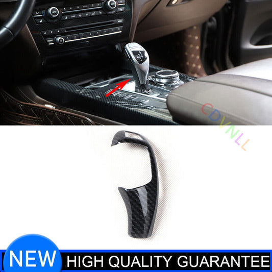 for BMW X5 2014-2018 Carbon Fiber Look Inner Gear Control Shift knob Cover Trim