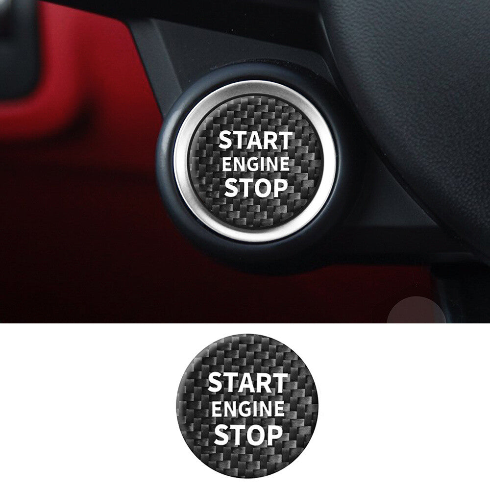 Carbon Fiber Engine Start Stop Button Cover for Alfa Romeo Giulia / for Stelvio 2017+