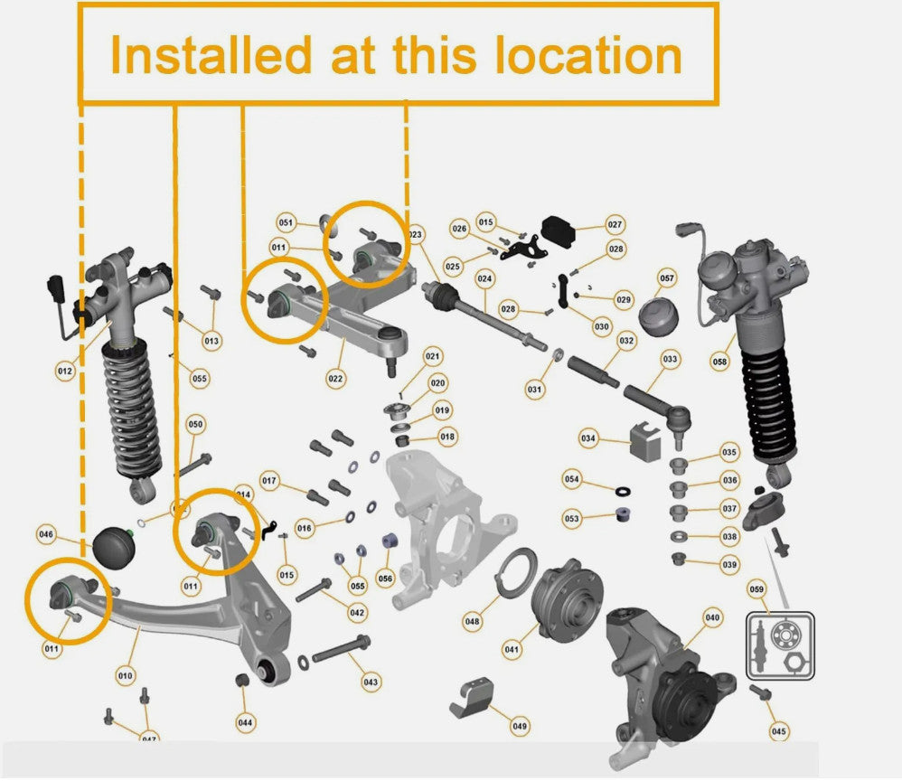 Equipment Manufacturer ( ) for McLaren 720S GT Front Upper Control Arm Bushing: 22BA133GP