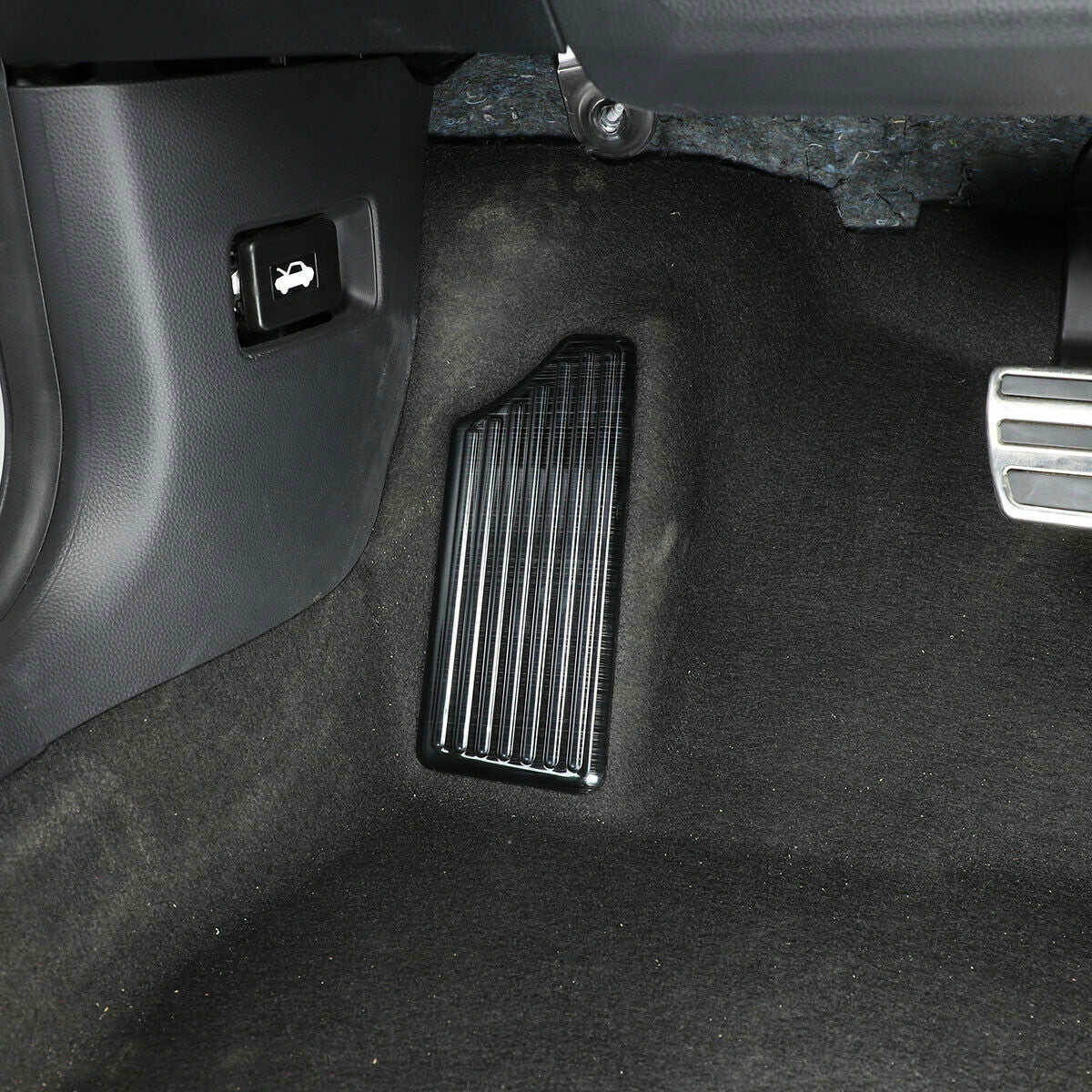 for Honda for Civic 2022-2023 Black Drivers Left Foot Rest Pedal Plate Cover Trims
