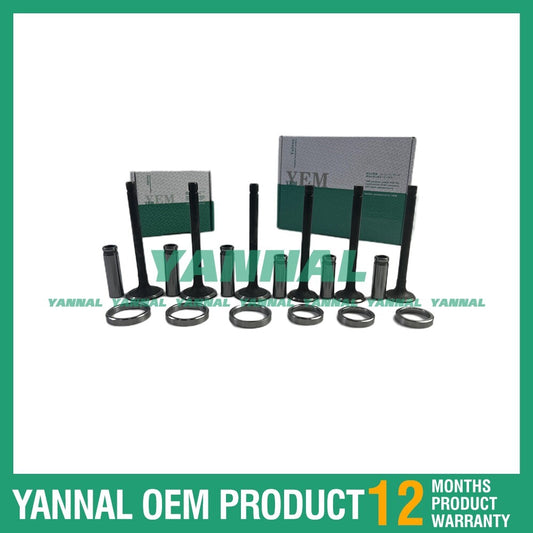 New 3TNE68 Intake and Exhaust Valve Guide Kit for Yanmar 4010 AC-16 Tractors