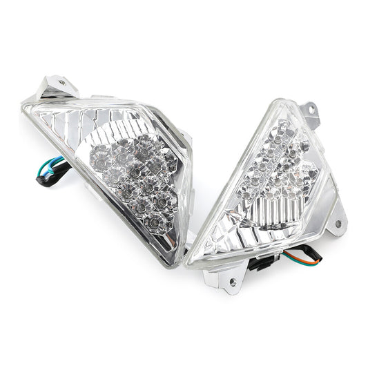 Front LED turn signals are compatible with for Kawasaki 250/300/400/650/1000 ZX-6R.