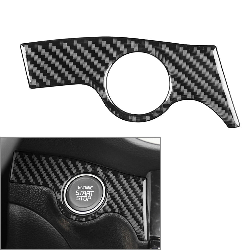Carbon Fiber Engine Start Stop Button Panel Cover for Kia K3 2019-2021 19