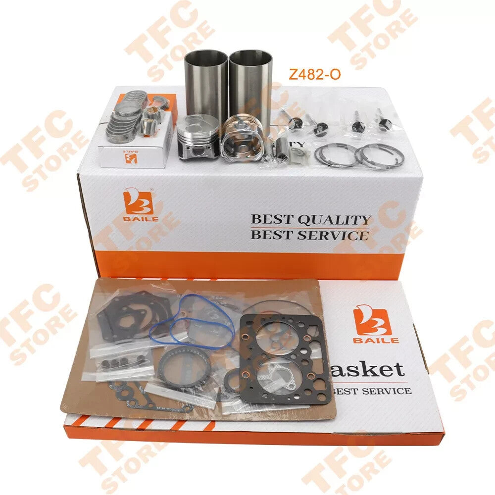 Z482 Z482-O Overhaul Rebuild Kit For Kubota Engine Piston Ring Full Gasket Set??