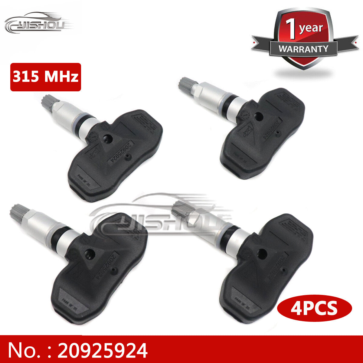 4pcs 20925924 Tire pressure sensors suitable for Chevrolet for GMC , for Buick for Saturn , and for Cadillac .