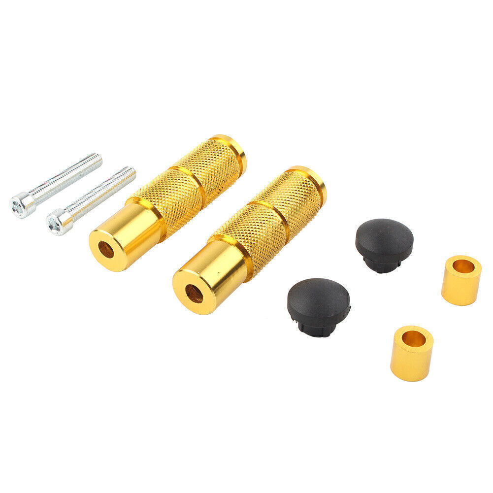 Universal Motorcycle Gold Rider Racing Folding Pedals Foot Pegs Footrest Rearset