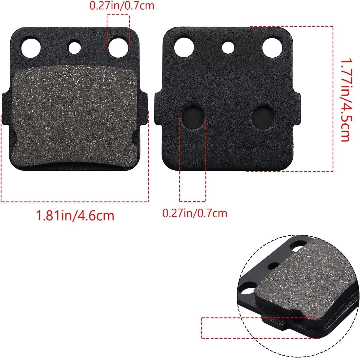 Front and Rear Brake Pads for Yamaha YZ250 YZ 250 W/WRW (2T) 1989