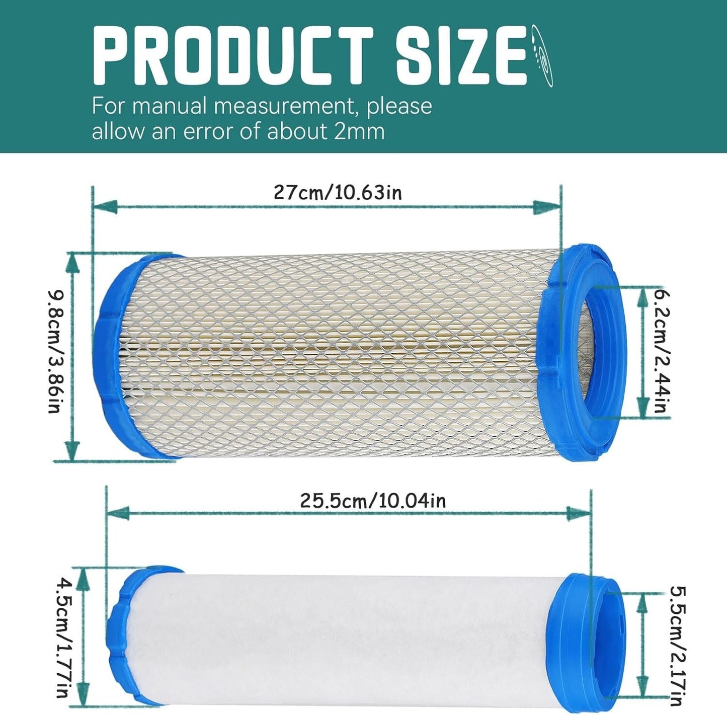 Air Filter for M131802/BS 540000 610000/Kohler CH18-CH26,CV16-CV26
