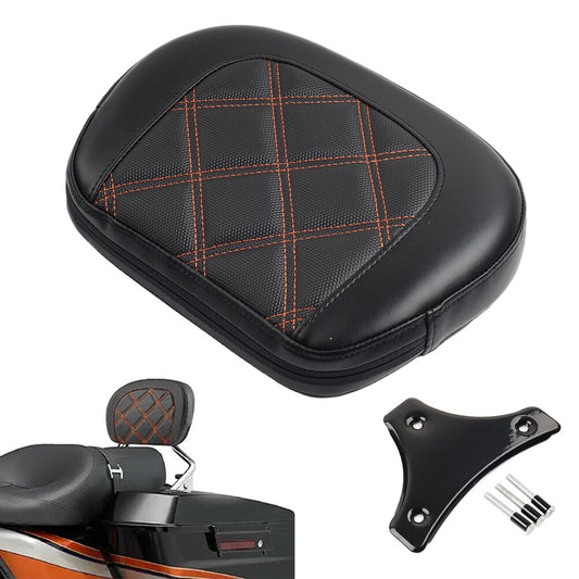 Passenger Sissy Bar Backrest Pad Kit Fits for Harley Road King FLHR Road Glide