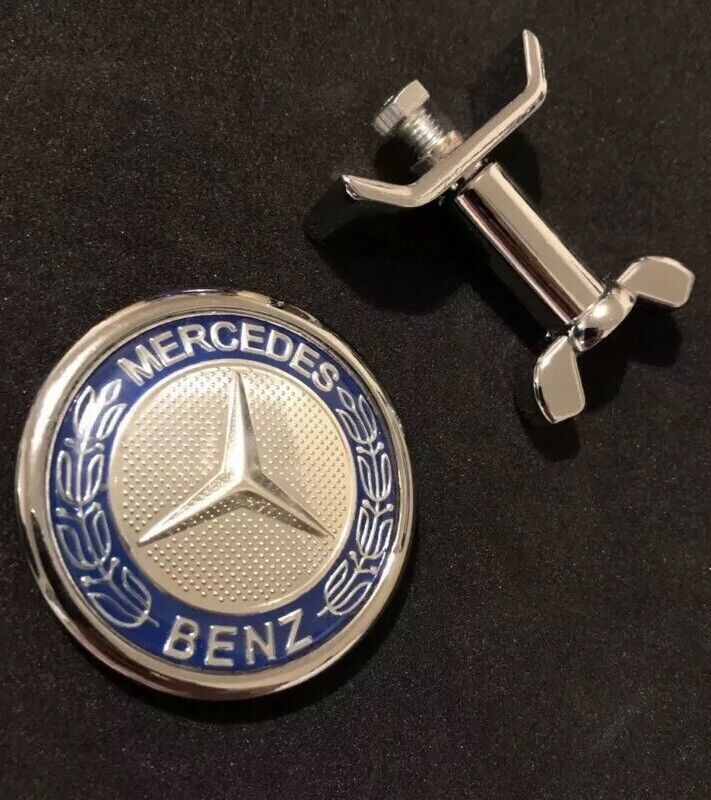 for Mercedes Blue Hat logo 45 mm badge medallion metal for all new for Mercedes-Benz
