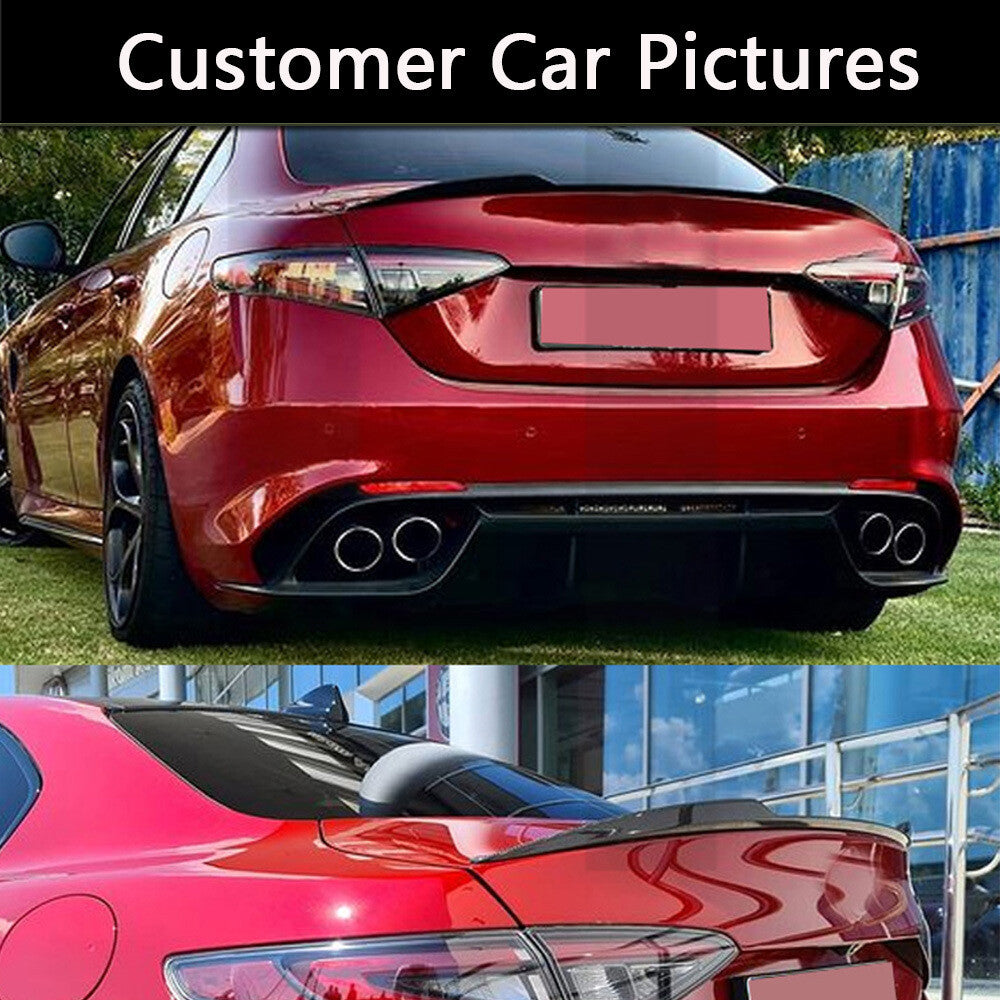 for Alfa Romeo Giulia Sedan 2015-2021 Carbon Fiber Rear Trunk Spolier Wing Lip
