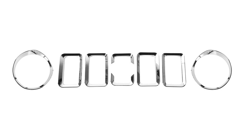 8¡ÁChrome ABS Front Headlight  Grille Grill Inserts Cover for Suzuki for Jimny 2019+