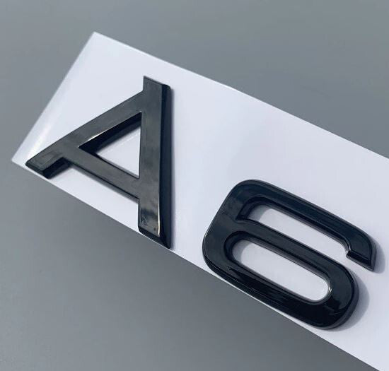 Rear badge, trunk boot badge sticker, lettering, silver chrome plating, suitable for Audi A7 2.0 TDI.