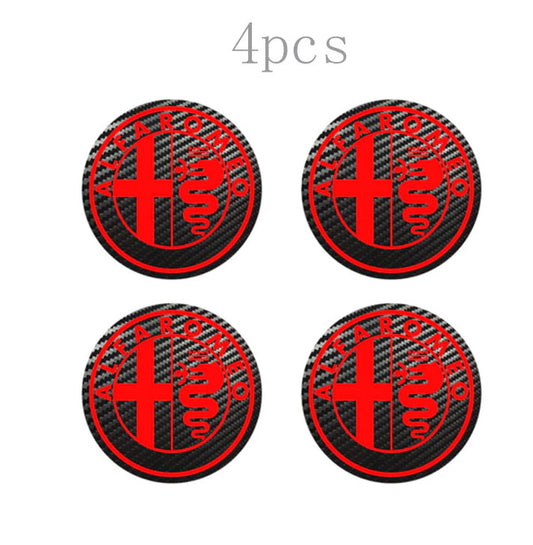 4-piece set of 68mm Enkei silver chrome wheels, center hubcap badge decals
