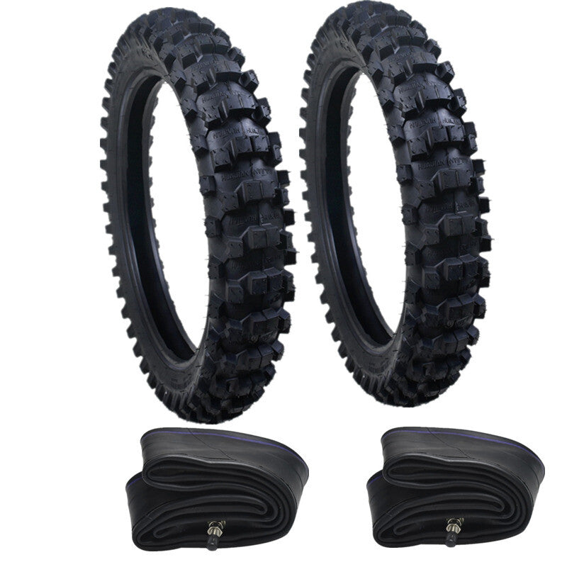Front 70/100-19 + 90/100-16 rear tire tubing for KX100 CRF150 Apollo 125cc Pit bicycles