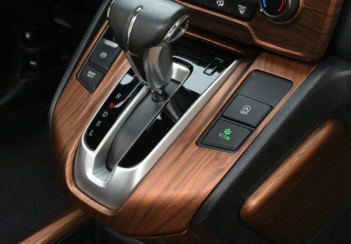 1X for Honda CR-V CRV 2017-2022 Central Console Gear Shift Cover Trim Wood Grain
