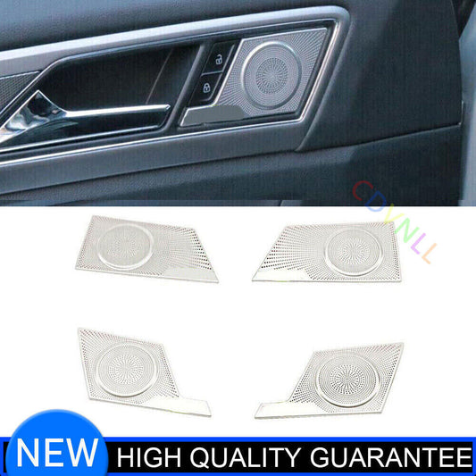 for Volkswagen Atlas 2018-23 Steel Silver Door Speaker Bezel Frame Cover Trim 4P