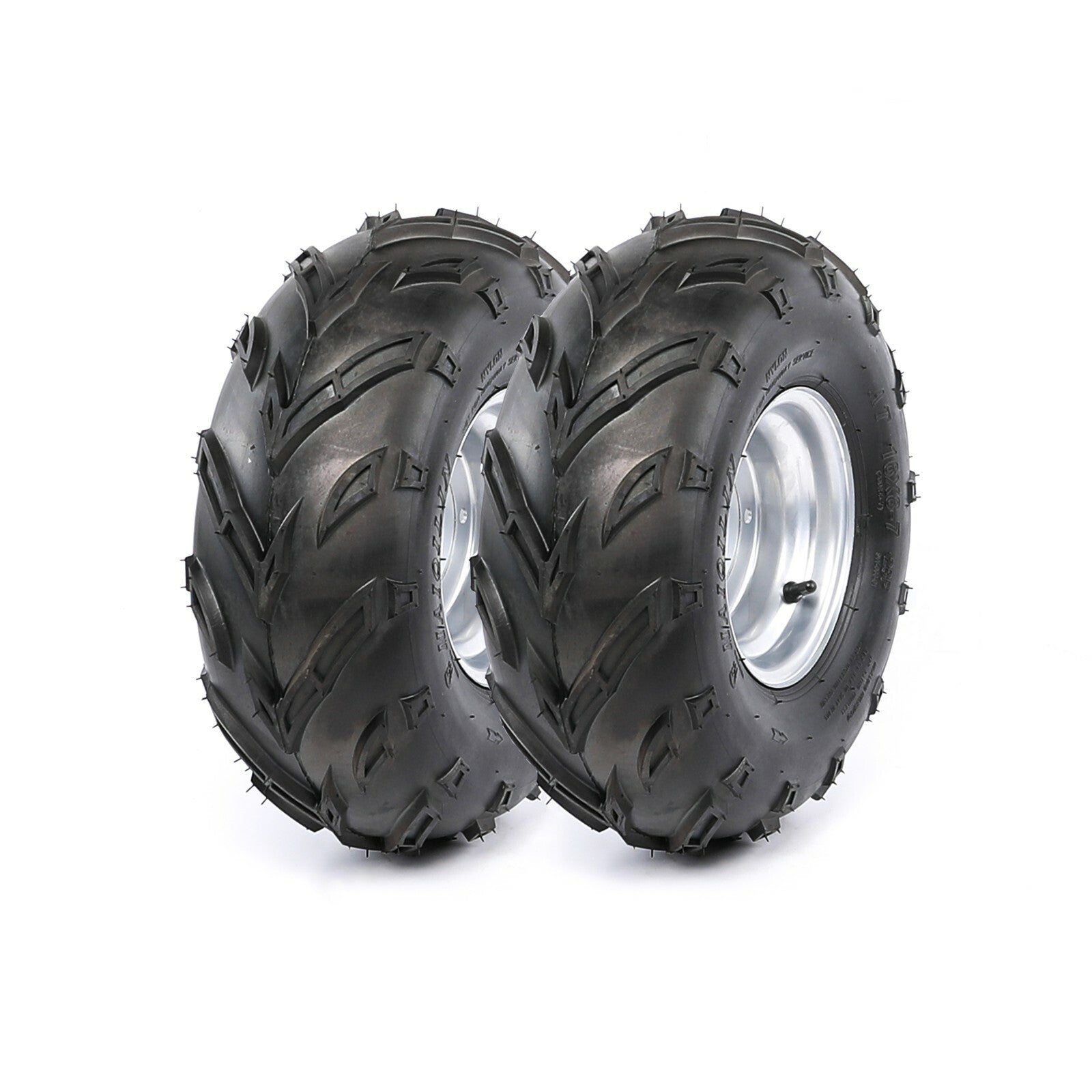 2pcs 7 inch 16x8-7 Tyre w/ 4 Stud Wheel Rim 110cc 125cc 150cc ATV Quad Go Kart