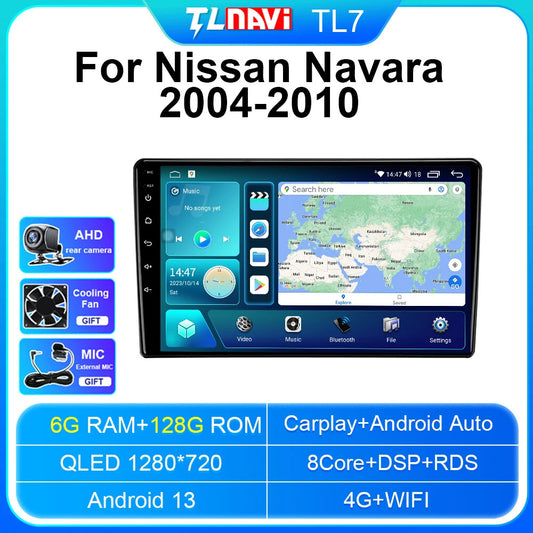 for Nissan Navara D40 2004-2010 Android Auto Carplay Car Radio GPS Stereo Player