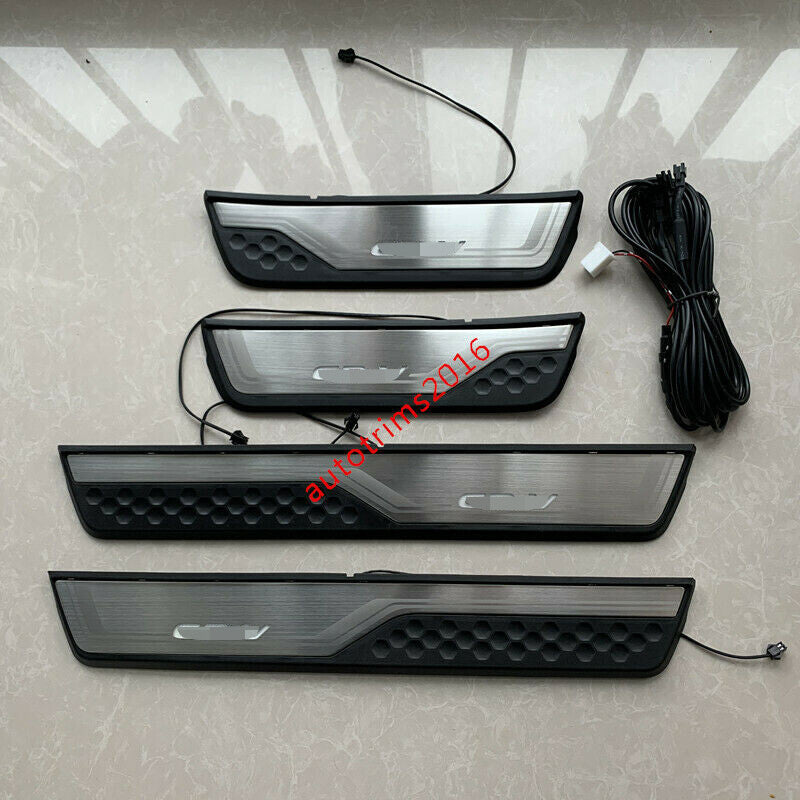 for Honda CR-V CRV 2017-22 Illuminated Blue LED Door Sill Scuff Plates Protector