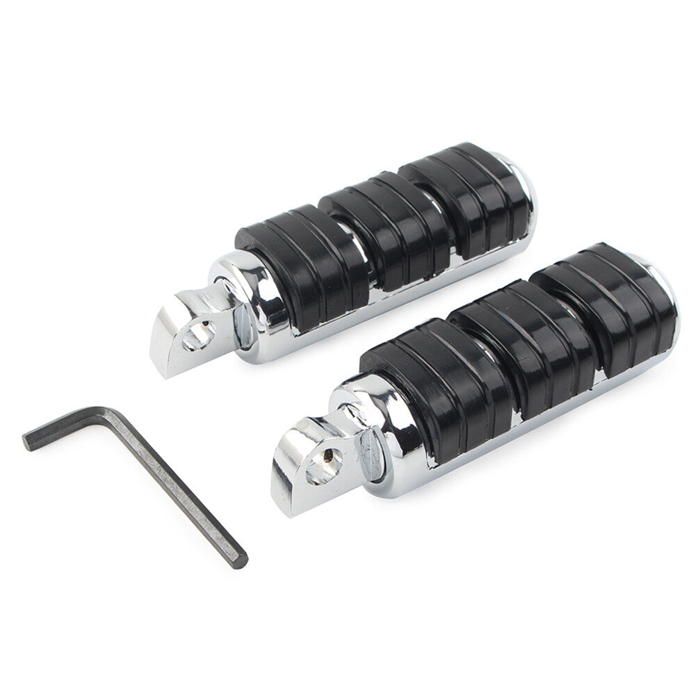 Fit for Harley Davidson Rear Highway Foot Pegs Rests male mount-style Black Chrome