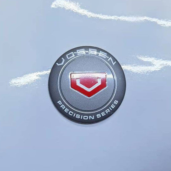 Sporty red logo badge sticker, trunk rear boot side badge